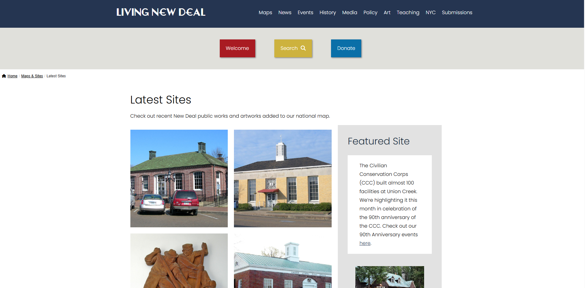 LivingNewDeal website preview image