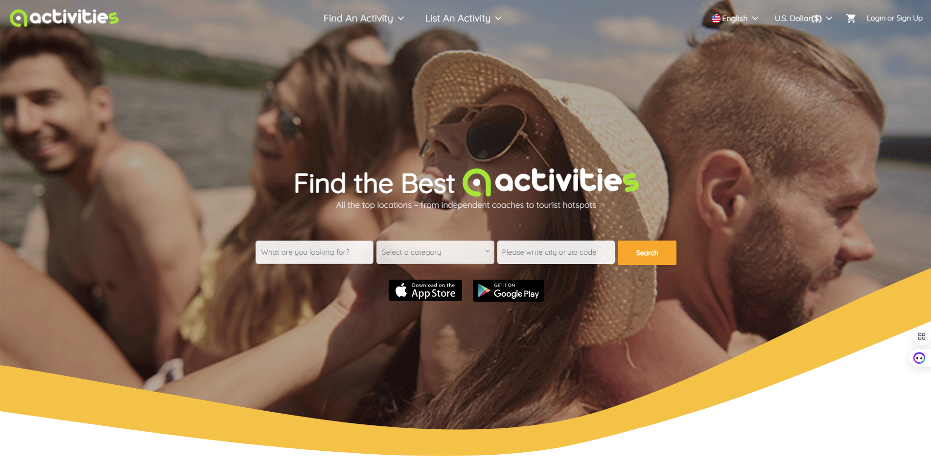 Activities website preview image